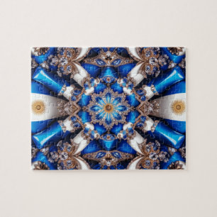 Puzzle Design moderne abstrait Couleurs argentines