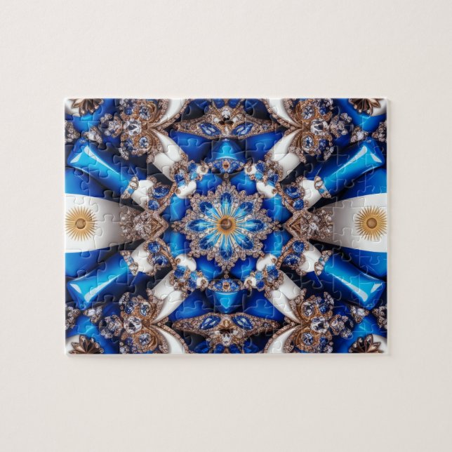 Puzzle Design moderne abstrait Couleurs argentines (Horizontal)