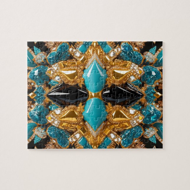 Puzzle design moderne abstrait Couleurs des Bahama (Horizontal)