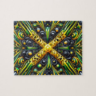 Puzzle Design moderne abstrait Couleurs jamaïcaine