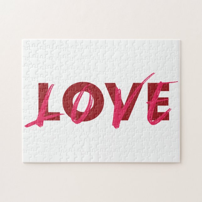 Puzzle Design moderne, dynamique, cool, tendance de Love (Horizontal)