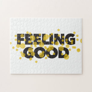 Puzzle Design moderne, ludique, gai du Feeling Good