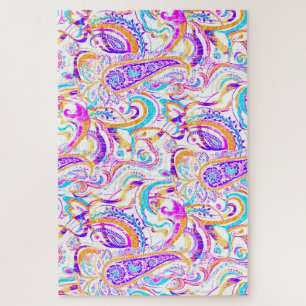 Puzzle Design paisible blanc coloré
