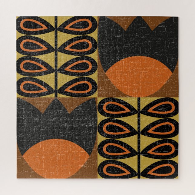 Puzzle Design scandinave : Motif Vintage sans couture (Vertical)
