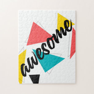 Puzzle Design urbain moderne, gai et tendance de "Awesome