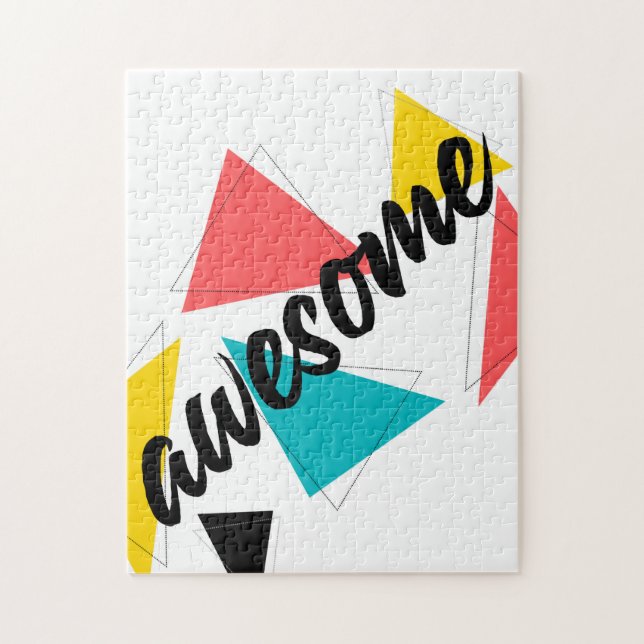 Puzzle Design urbain moderne, gai et tendance de "Awesome (Vertical)