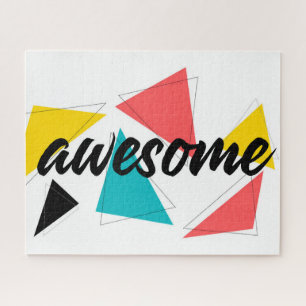 Puzzle Design urbain moderne, gai et tendance de "Awesome