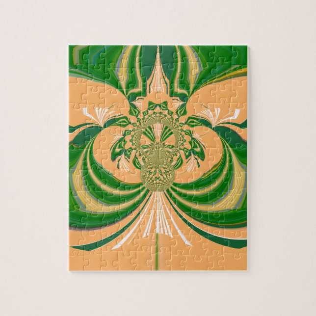 Puzzle Design vert jaune. (Vertical)