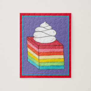 Puzzle Dessert de salade rétro-arc-en-ciel de sept couche