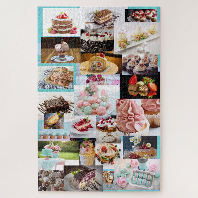 Puzzle Desserts Boulangerie Sweets Collage (Vertical)