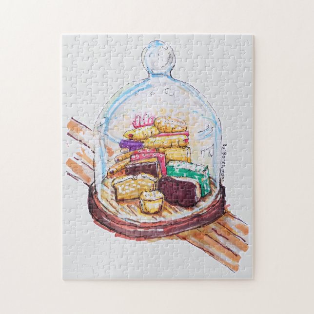 Puzzle Desserts Sous Dôme De Verre (Vertical)