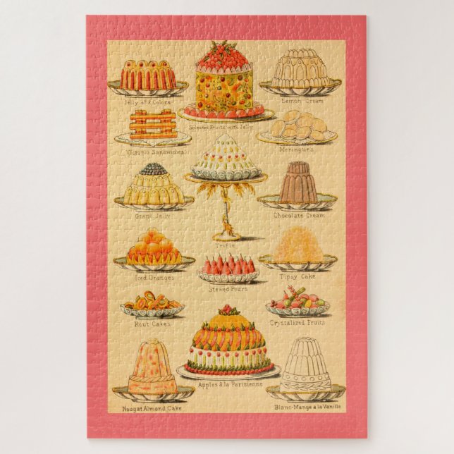 Puzzle Desserts vintage (Vertical)