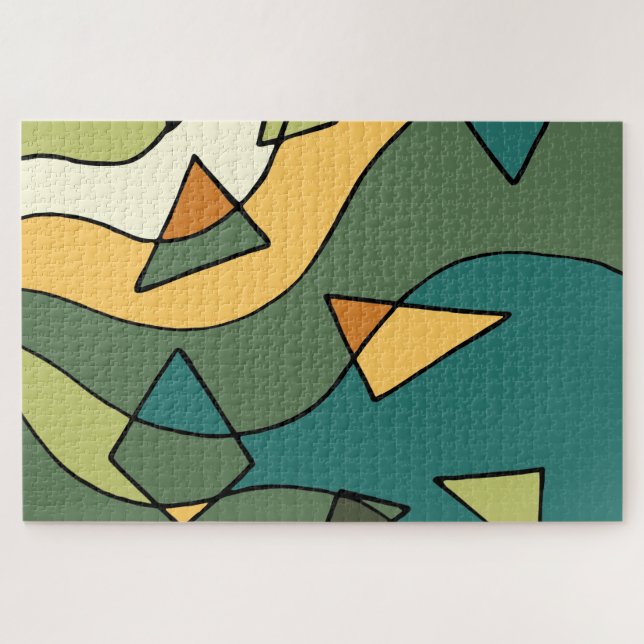 Puzzle Dessin abstrait vintage dessiné à la main    (Horizontal)