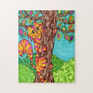 Puzzle Dessin amusant de chats rayés colorés