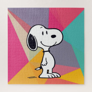 Puzzle Dessin animé de bichon joueur dans l'art pop géomé
