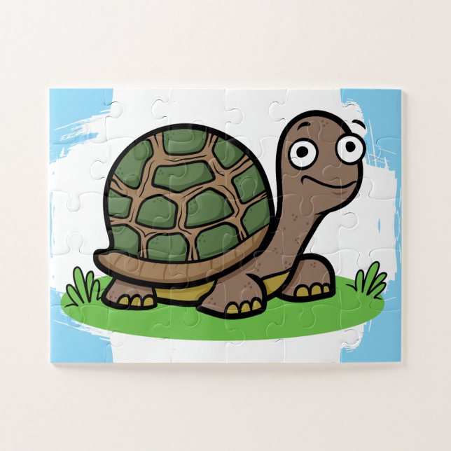 Puzzle Dessin animé de tortue mignonne (Horizontal)