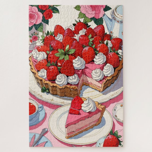 Puzzle Dessin animé fraise  (Vertical)