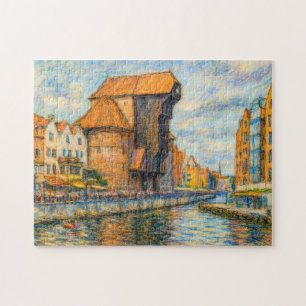 Puzzle Dessin au pastel de la porte de la grue historique