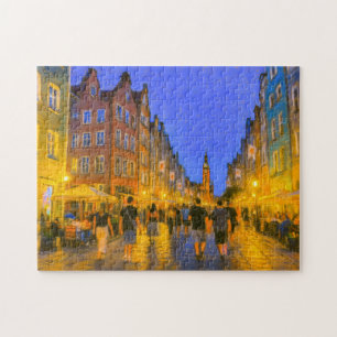 Puzzle Dessin au pastel de la porte de la ville de Dantzi