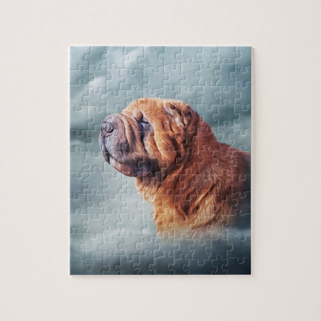 Puzzle Dessin Chien Shar-Pei chinois (Vertical)