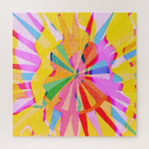 Puzzle dessin créatif Abstrait, arrière - plan coloré.