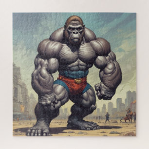 Puzzle Dessin d'art pop de Gorilla Bodybuilder