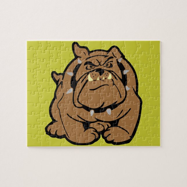 Puzzle Dessin de Bulldog en anglais (Horizontal)