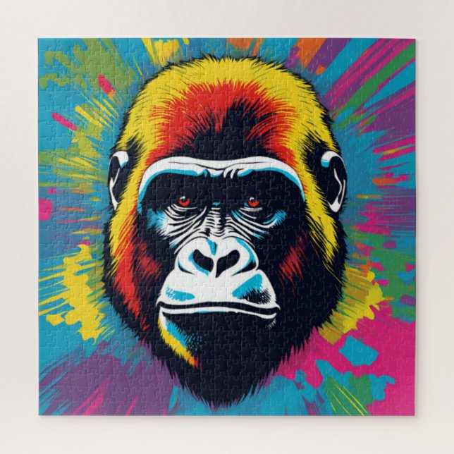 Puzzle Dessin de dessin de peinture Gorilla Pop (Vertical)