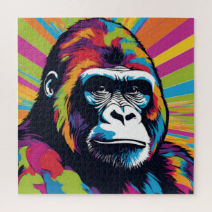 Puzzle Dessin de dessin de peinture Gorilla Pop