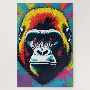 Puzzle Dessin de dessin de peinture Gorilla Pop