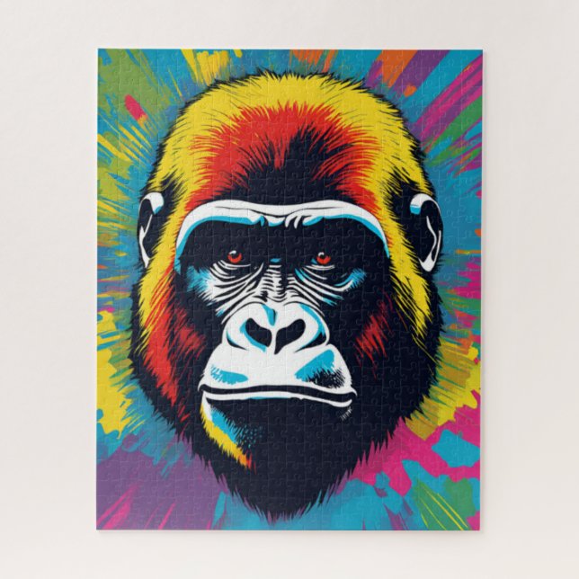 Puzzle Dessin de dessin de peinture Gorilla Pop (Vertical)