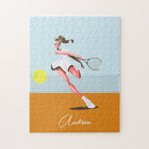Puzzle Dessin de la joueuse de tennis de fille Illustrati