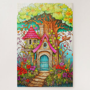 Puzzle Dessin de la Maisonnette Champignon Magique