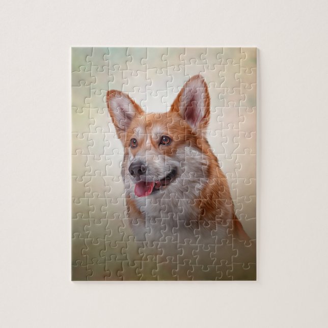 Puzzle Dessin de la race de Chien Corgi gallois (Vertical)