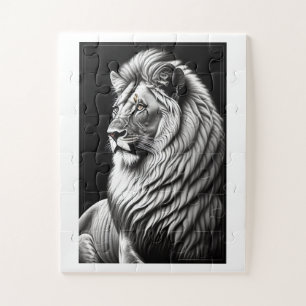 Puzzle Dessin de lion peinture