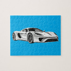 Puzzle Dessin de voiture II (BLUE BKGRD)