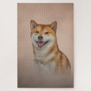Puzzle Dessin du chien japonais Shiba Inu