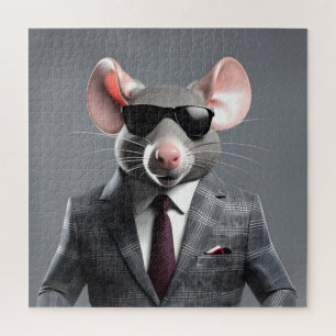 Puzzle dessin humoristique de souris