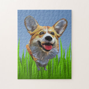 Puzzle Dessin humoristique Welsh Corgi Chien 252 Pièce Pu