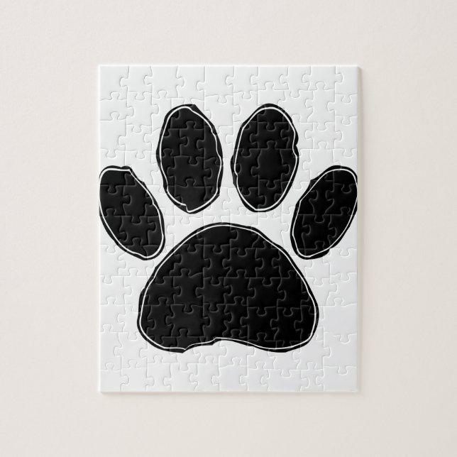 Puzzle Dessin Paw Chien En Noir (Vertical)