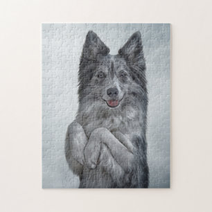 Puzzle Dessin race de chien Bordure Collie