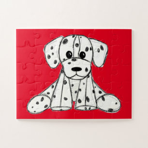 Puzzle Dessin simple de contour de chien en peluche dalma