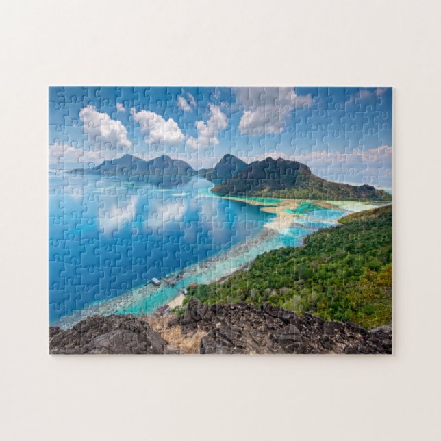 Puzzle Dessus de la belle vue | d'île de Bohey Dulang (Horizontal)