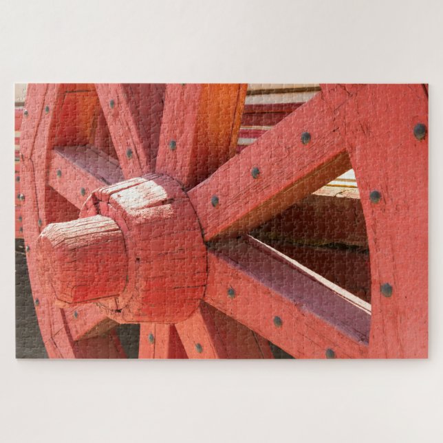 Puzzle Détail de roue de chariot (Horizontal)