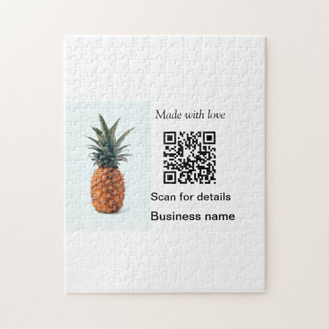 Puzzle Détail d'entreprise de code q r de fruit d'ananas  (Vertical)
