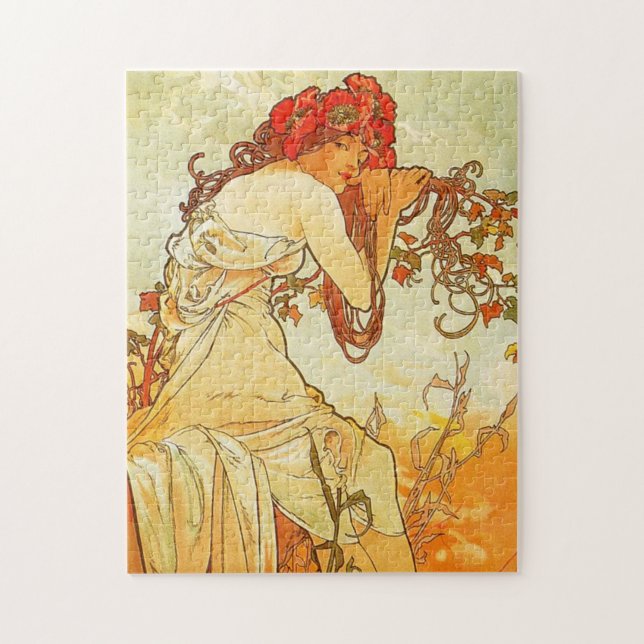 Puzzle d'été d'Alphonse Mucha (Vertical)