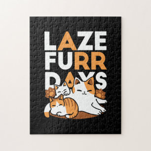 Puzzle Détendez-vous Art Chat - 'Laze Furr Days' pour les