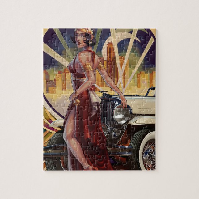 Puzzle Detroit, Michigan | Ville automobile (Vertical)