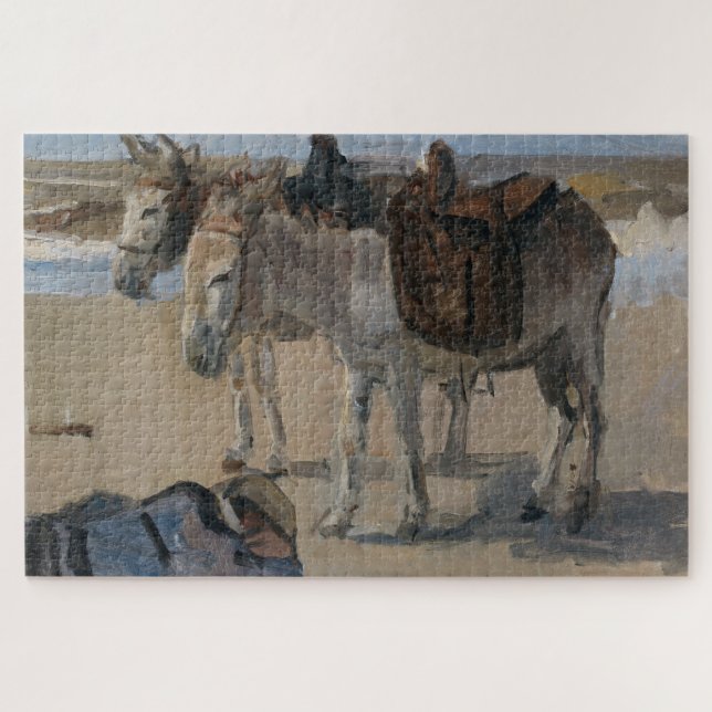 Puzzle Deux Ânes (par Isaac Israels) (Horizontal)