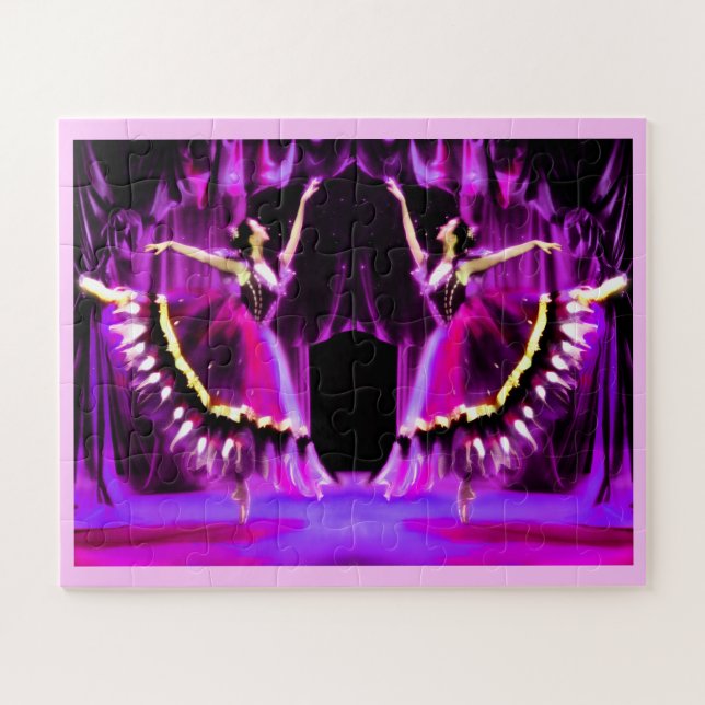Puzzle Deux ballerines dansantes art (Horizontal)